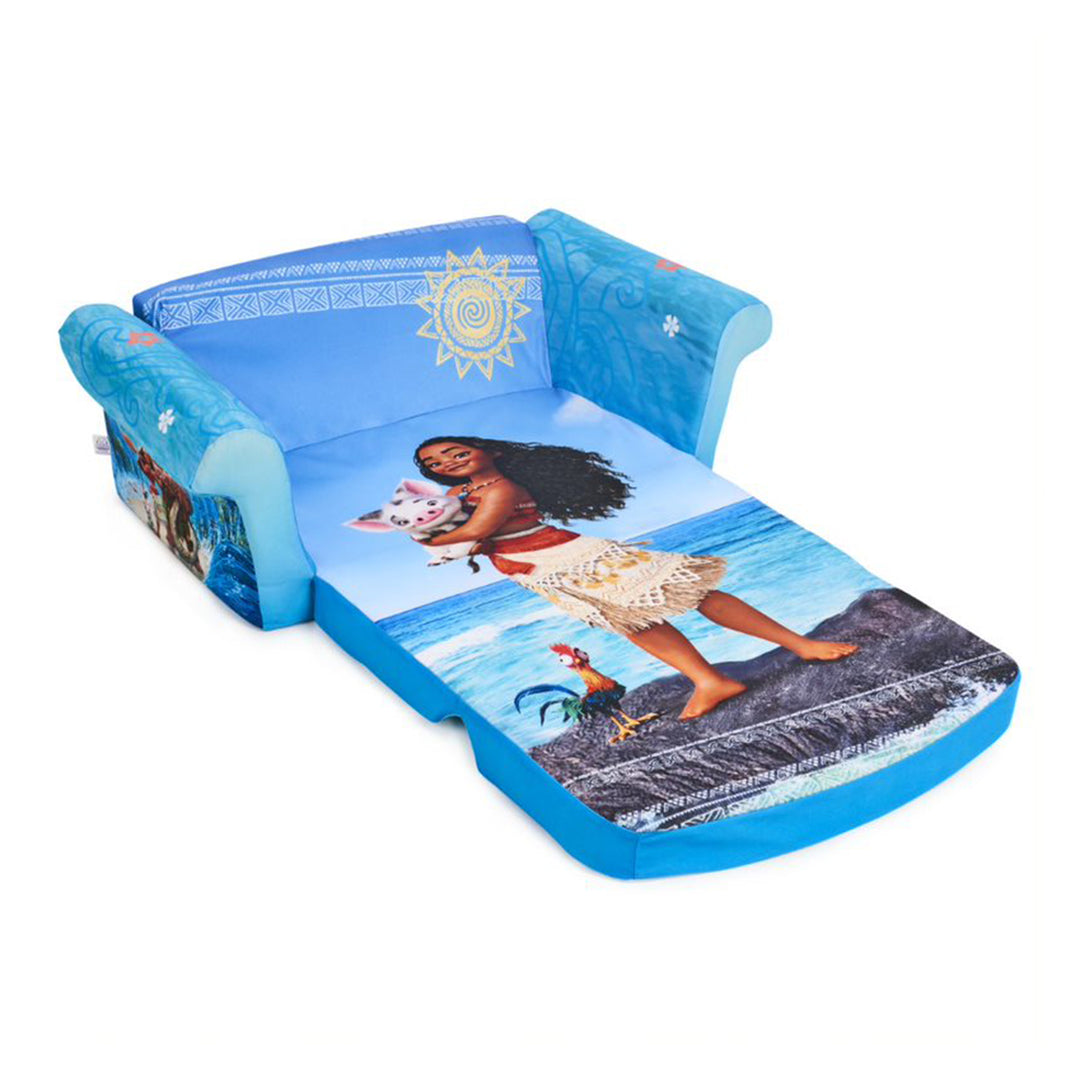 Marshmallow Furniture Kids 2-in-1 Flip Open Foam Sofa Bed, Moana (Open Box) - VMInnovations