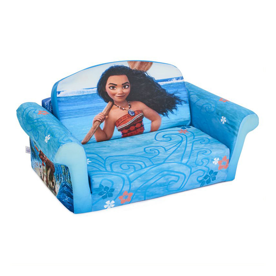 Marshmallow Furniture Kids 2-in-1 Flip Open Foam Sofa Bed, Moana (Open Box) - VMInnovations
