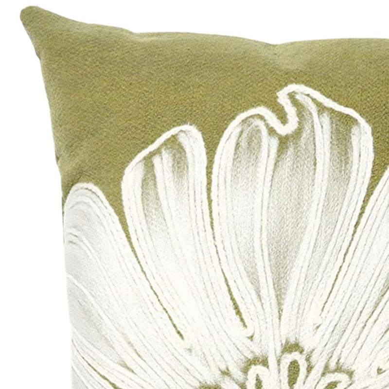 Visions II Indoor Outdoor Patio Accent Pillow, Flower, 12 x 20 Inch (Open Box)