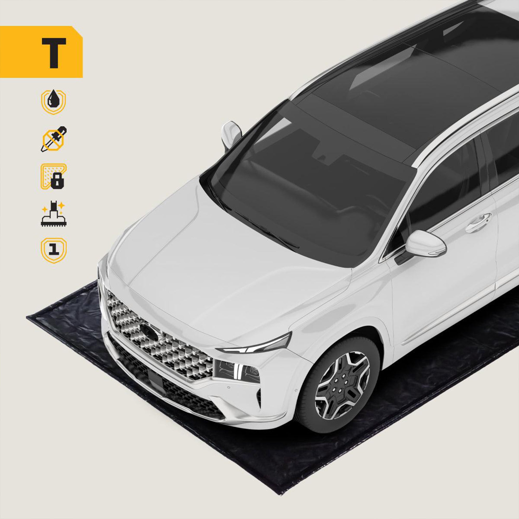 AutoFloorGuard 8.5 Ft by 20 Ft SUV/Truck Size Garage Containment Mat (For Parts) - VMInnovations
