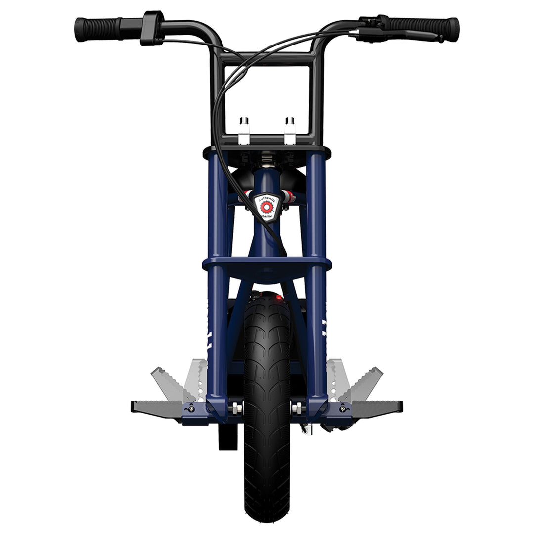 Razor Rambler 12 Electric Retro Minibike w/ 250W Motor & 24V Battery, Dark Blue