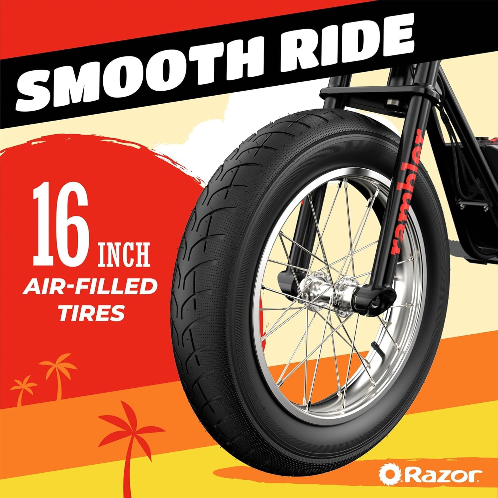 Razor Rambler 16 Electric Retro Minibike with 350W Motor & 36V Battery(Open Box)