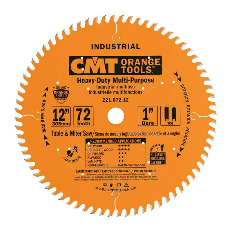CMT USA ITK 12 Inch 72 Tooth Industrial Finish Metal Grind Saw Blade (Open Box)