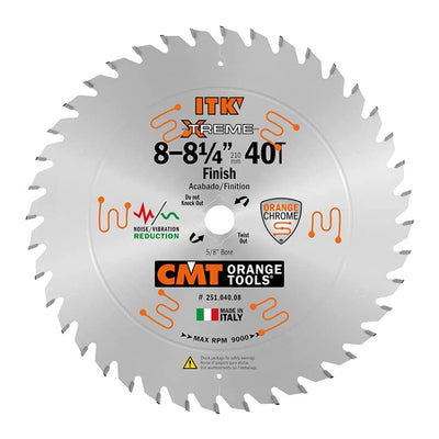 CMT USA 251.040.08 ITK 8.25 In 40 Tooth Industrial Finish Metal Grind Saw Blade