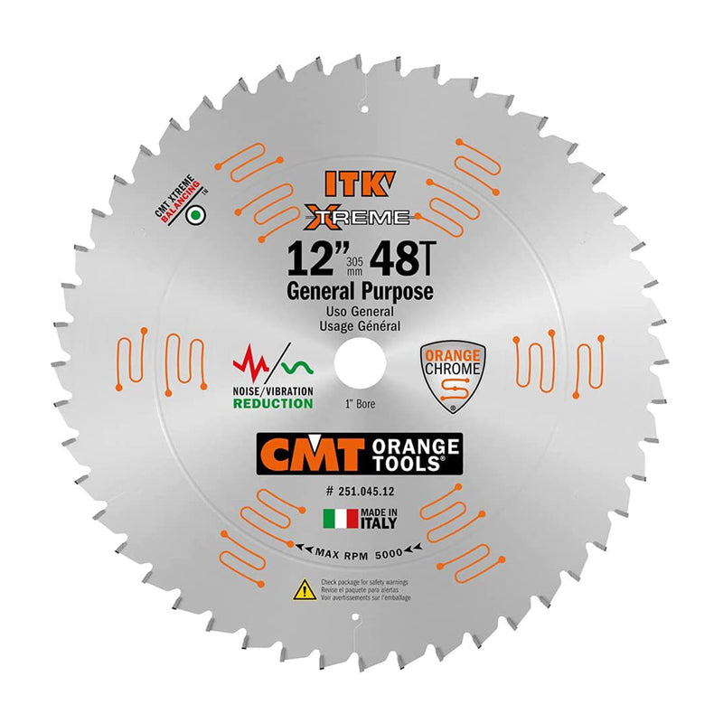 CMT USA ITK 12 Inch 48 Tooth Industrial Finish Metal Grind Saw Blade (Open Box)