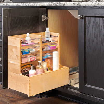 Rev-A-Shelf 30" Wood Vanity Base Cabinet Organizer w/ Soft-close, 441-15VSBSC-1