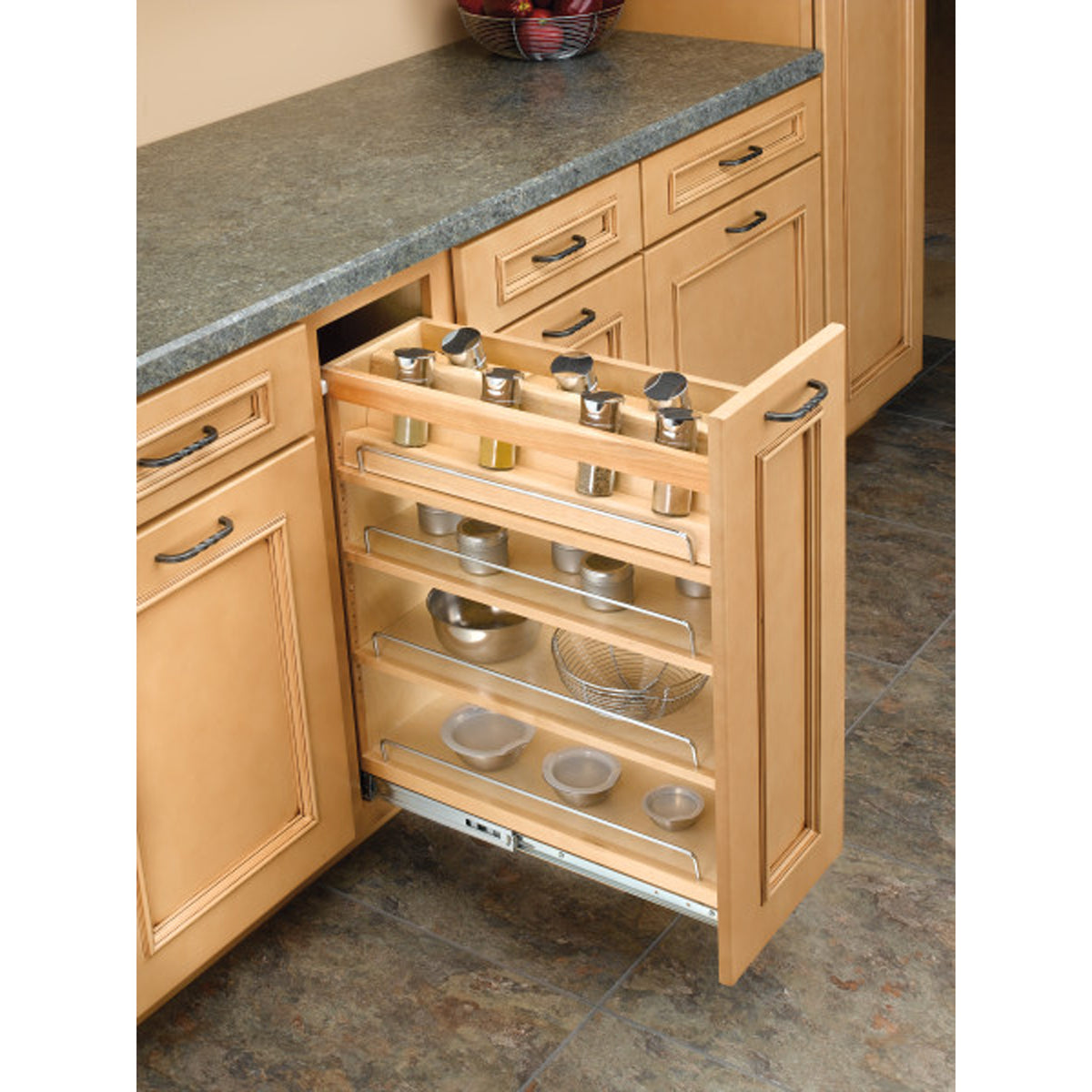 Rev-A-Shelf 448-08SC-SRI-1 19.44" Spice Rack Insert for 8" 448 Series Cabinet