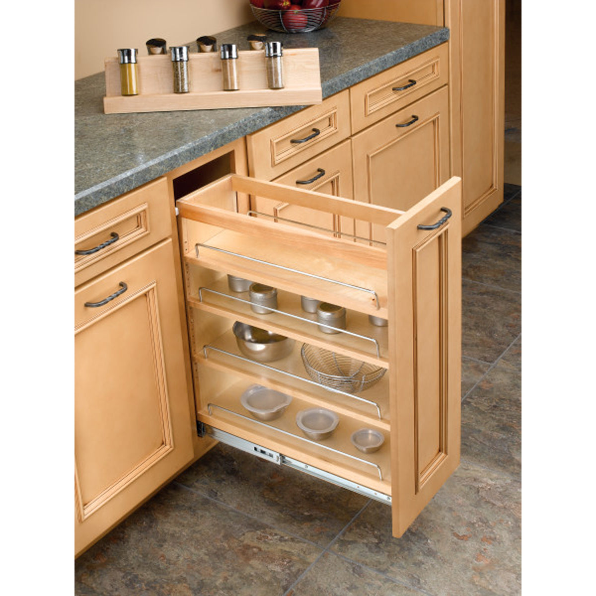 Rev-A-Shelf 448-08SC-SRI-1 19.44" Spice Rack Insert for 8" 448 Series Cabinet
