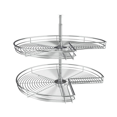 Rev-A-Shelf 32" Lazy Susan Kidney-Shaped 2-Shelf Corner Cabinet, Chrome, 5472-32CR - VMInnovations