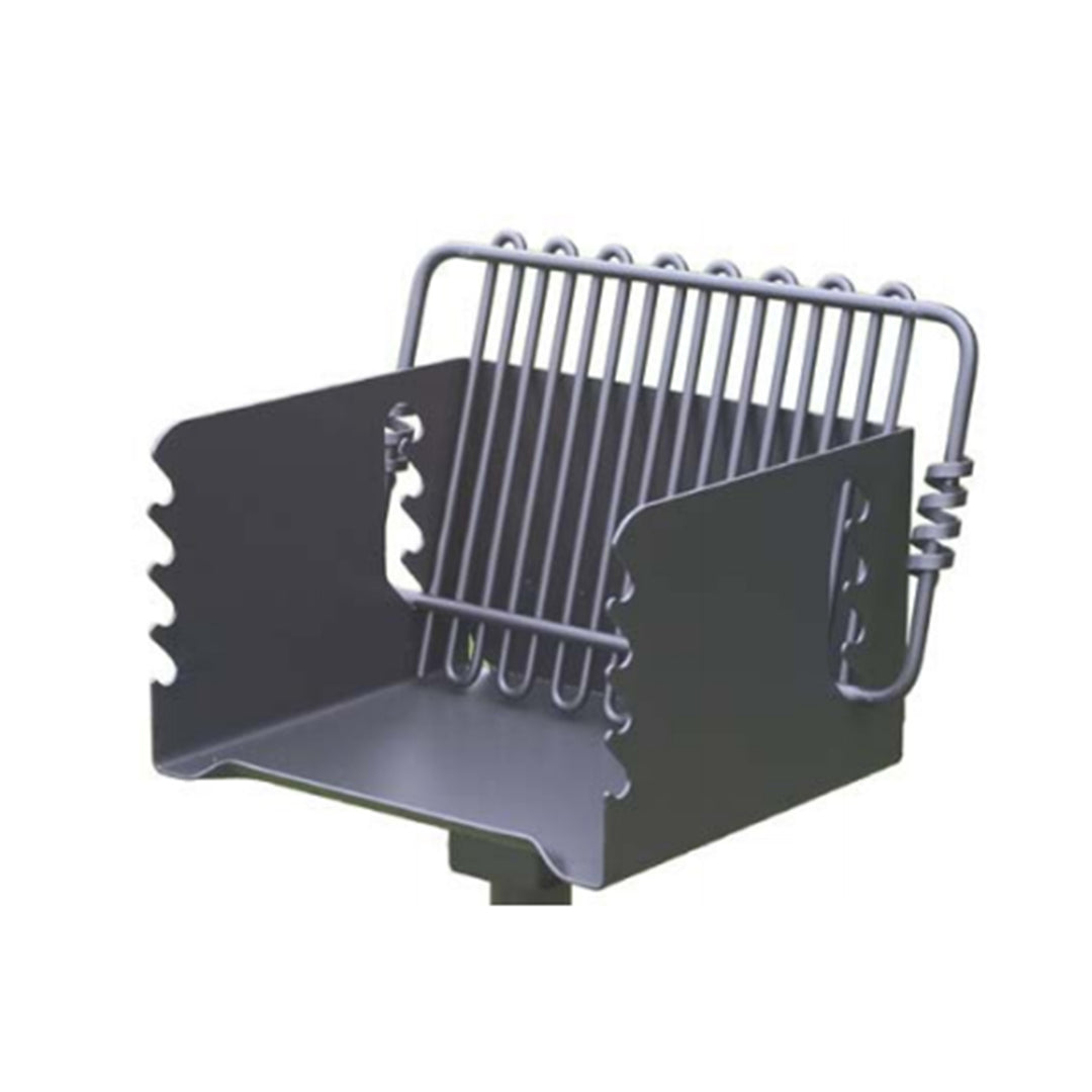Pilot Rock Park Style Steel BBQ Charcoal Grill and Post, Black (For Parts) - VMInnovations