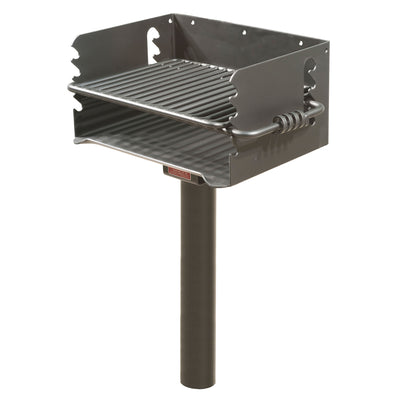Pilot Rock Q-20 B2 Single Commercial Grade 20 Inch Park Style Charcoal Grill
