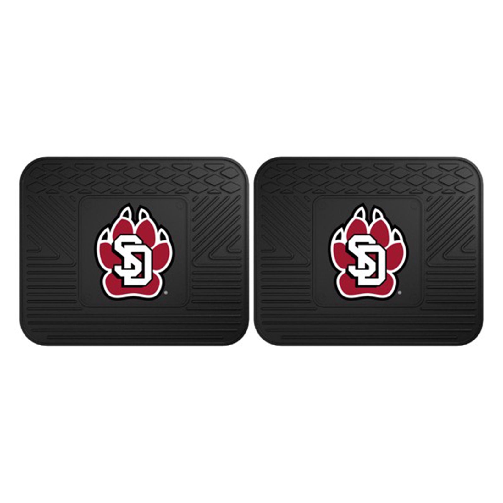 Fanmats 14 x 17 Inch Vinyl Universal Fit Back Car Mat Set, South Dakota Coyotes - VMInnovations