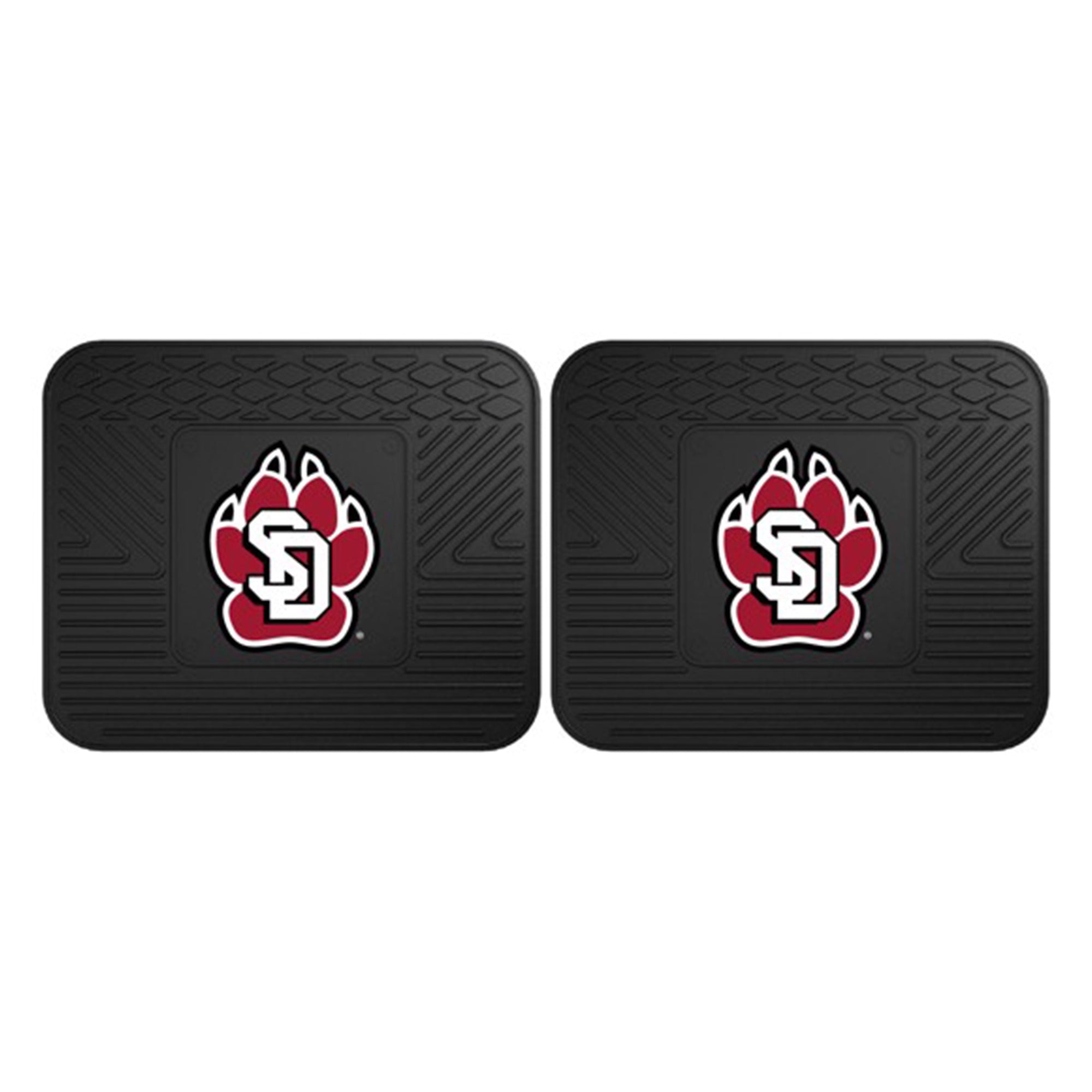 Fanmats 14 x 17 Inch Vinyl Universal Fit Back Car Mat Set, South Dakota Coyotes - VMInnovations