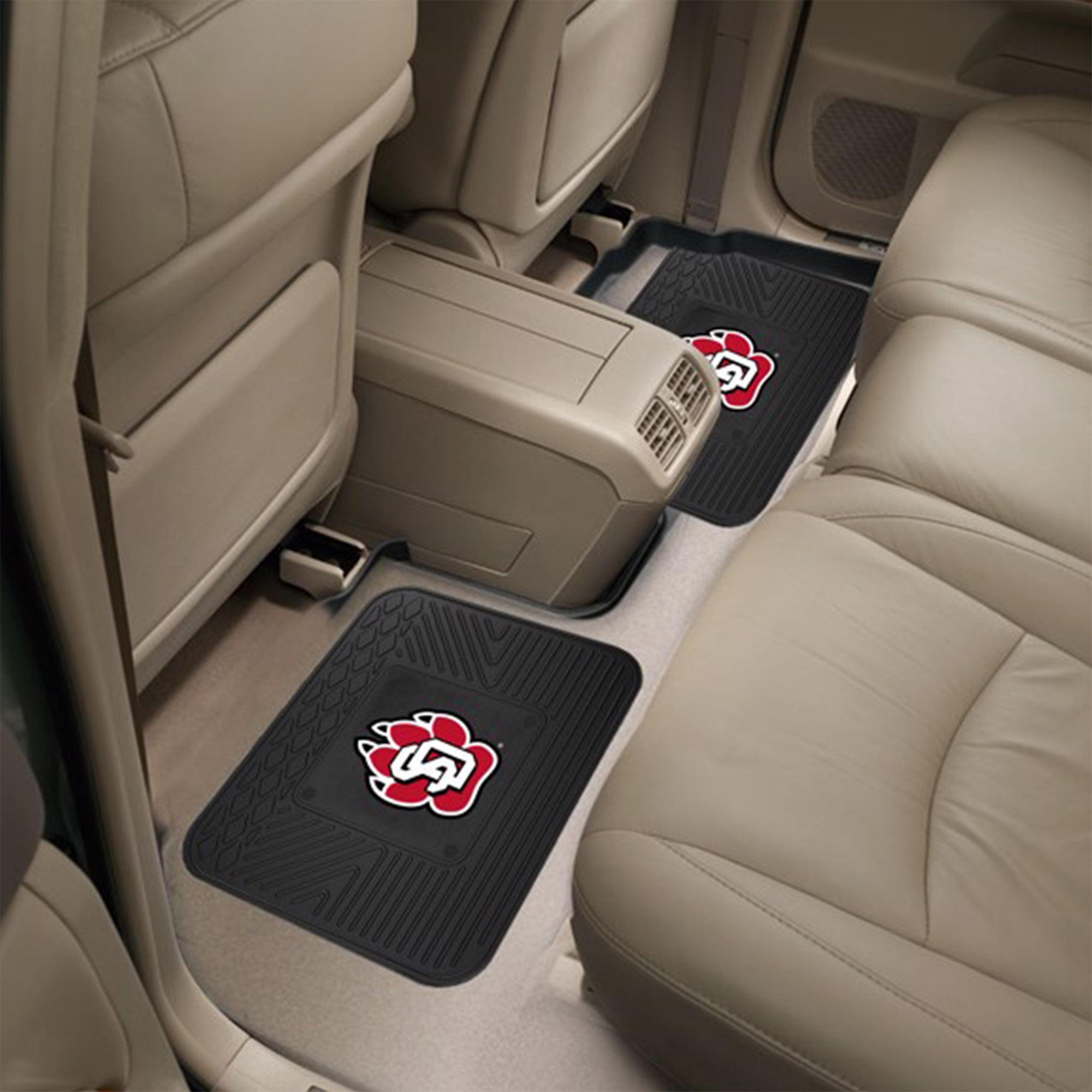 Fanmats 14 x 17 Inch Vinyl Universal Fit Back Car Mat Set, South Dakota Coyotes - VMInnovations