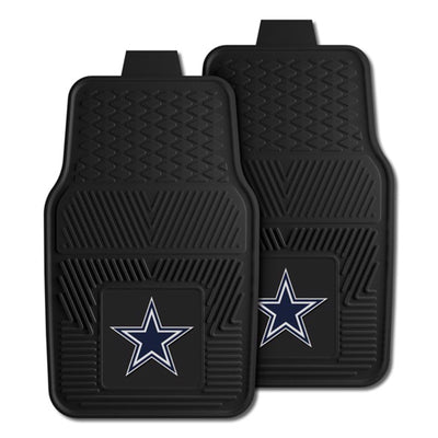 Fanmats 27 x 17" Vinyl Front Car Floor Mat 2 Piece Set, Dallas Cowboys(Open Box)