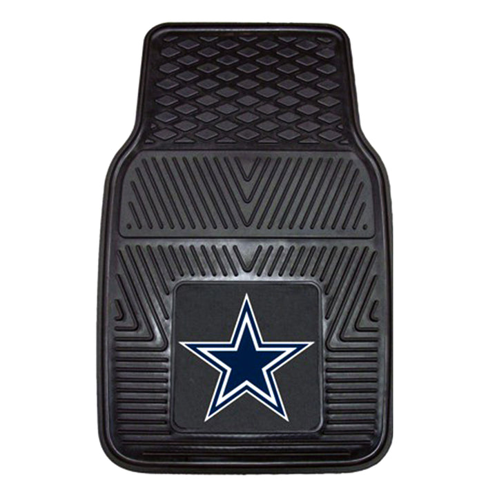 Fanmats 27 x 17 Inch Vinyl Front Car Floor Mat 2 Piece Set, NFL Dallas Cowboys