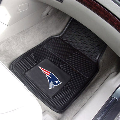 Fanmats 27x17in Vinyl Front Car Floor Mat 2 Piece Set, NFL New England Patriots - VMInnovations