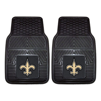 Fanmats 27x17in Vinyl Front Car Floor Mat 2pc , NFL New Orleans Saints(Open Box)