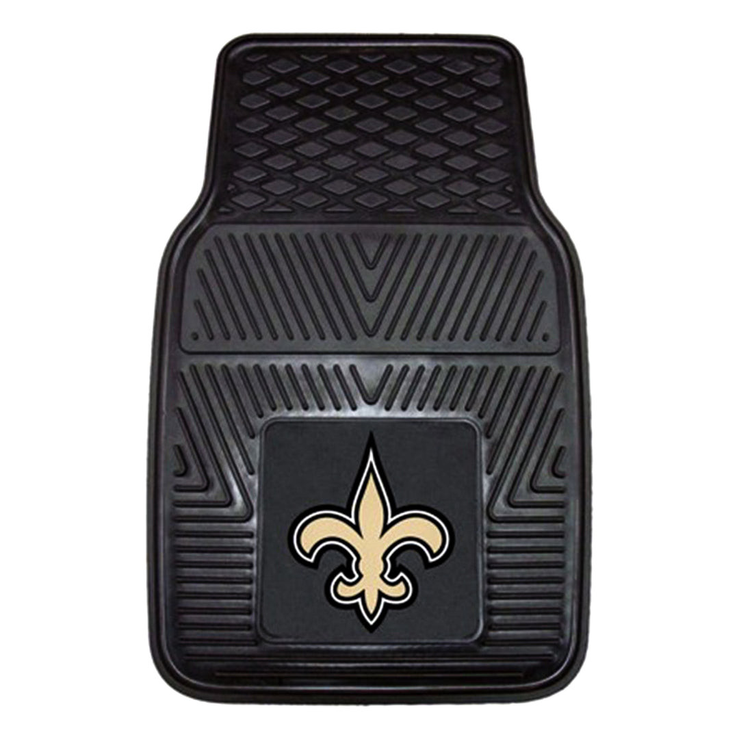 Fanmats 27x17in Vinyl Front Car Floor Mat 2pc , NFL New Orleans Saints(Open Box)