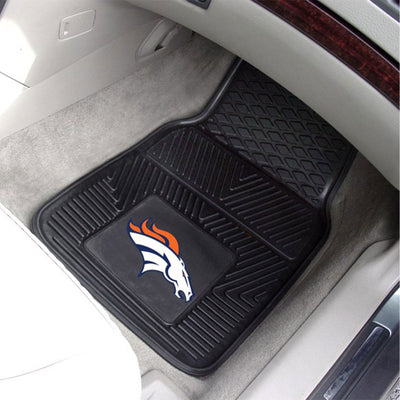 Fanmats Front Seat Vinyl Car Mat Set, 17 x 27" , NFL Denver Broncos (Open Box) - VMInnovations