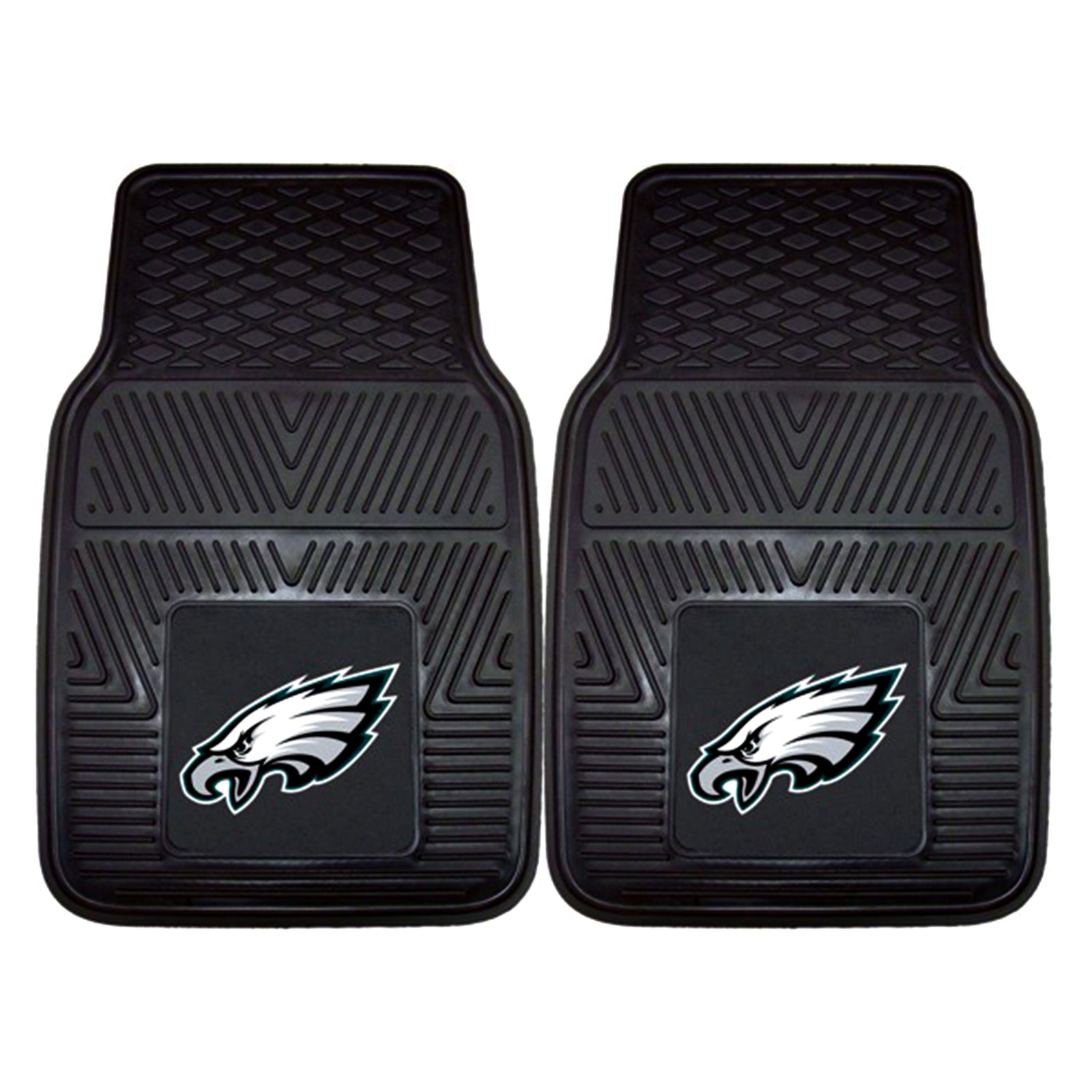 Fanmats 27x17in Vinyl Front Car Floor Mat 2 Piece Set, NFL Philadelphia Eagles - VMInnovations