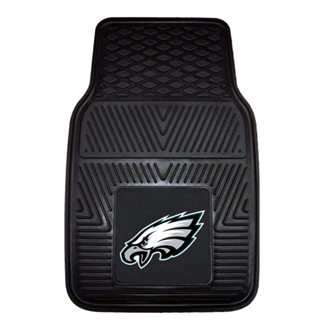 Fanmats 27x17in Vinyl Front Car Floor Mat 2 Piece Set, NFL Philadelphia Eagles