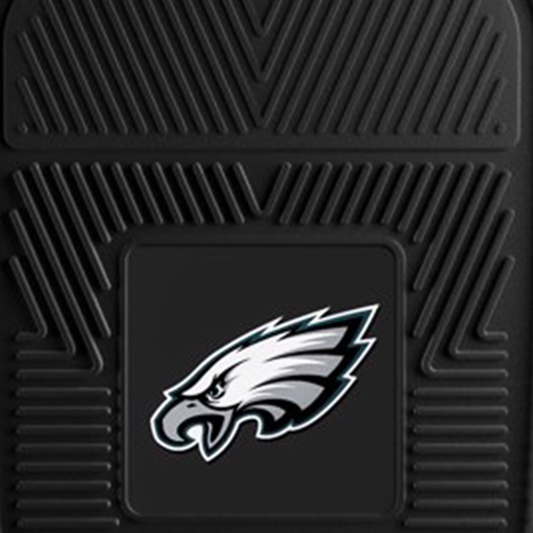 Fanmats 27x17in Vinyl Front Car Floor Mat 2 Piece Set, NFL Philadelphia Eagles