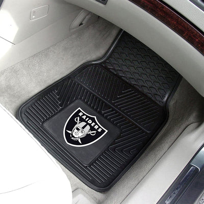 Fanmats 27x17" Vinyl Front Car Floor Mat 2pc Set, NFL Las Vegas Raiders (Used) - VMInnovations