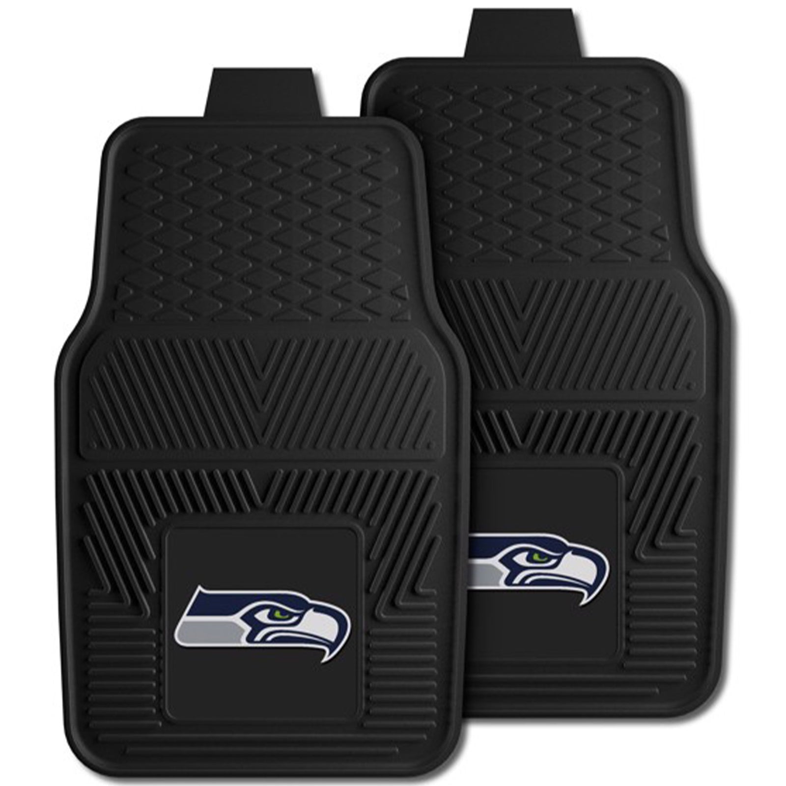 Fanmats 27x17 Inch Vinyl Front Car Floor Mat 2 Piece Set, NFL Seattle Seahawks - VMInnovations