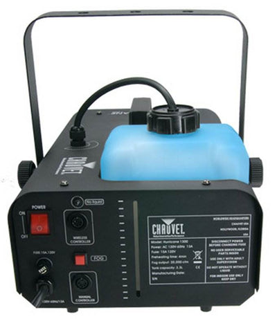 CHAUVET LED Mini Strobe Light + Hurricane H1300 Fog Smoke Machine + FC-T Remote