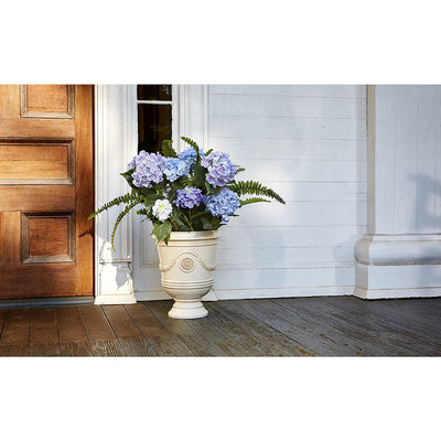 Southern Patio Porter 15 Inch Diameter Resin Outdoor Pot Planter, Ivory White - VMInnovations