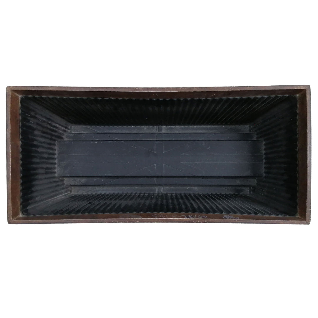 Southern Patio 24" Westlake Deck Rail Garden Planter, Rustic Galvanized (2 Pack) - VMInnovations