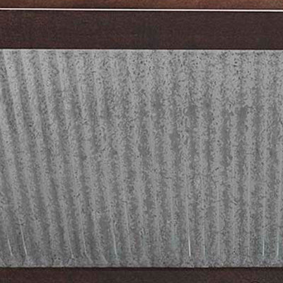 Southern Patio 24" Westlake Deck Rail Garden Resin Planter, Rustic Galvanized - VMInnovations