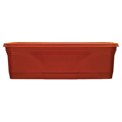 Southern Patio 24" Medallion Hanging Windowsill Garden Box Planter, Terracotta