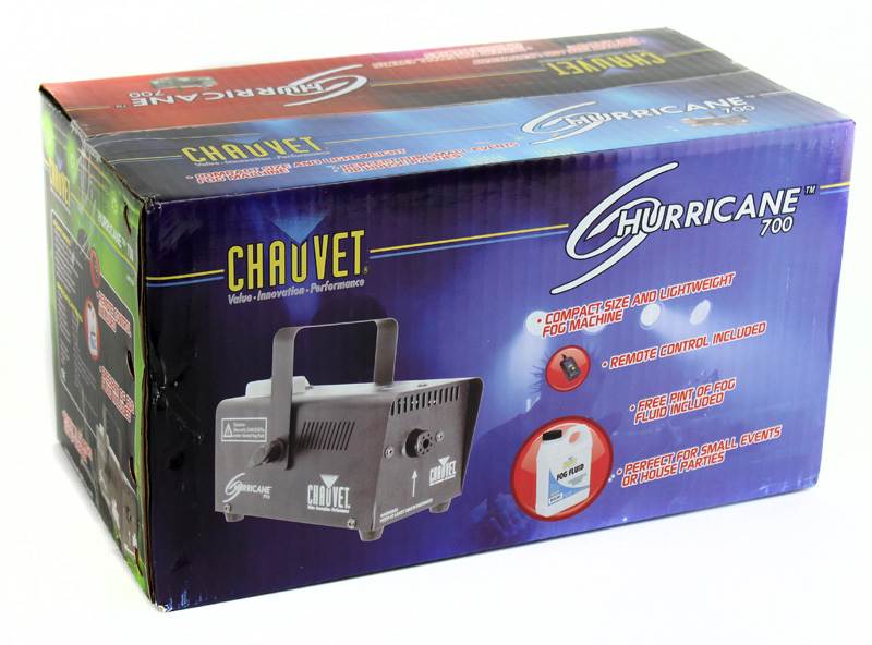 Chauvet DJ LED Mini Strobe Lights (2 Pk) + Hurricane 700 H-700 Fog Smoke Machine