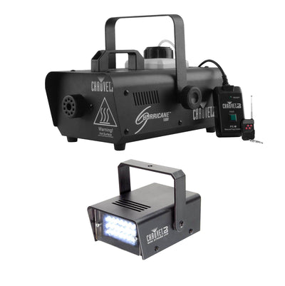 CHAUVET DJ Hurricane 1000 H1000 Fog Smoke Machine w/CH-730 Mini Strobe LED Light