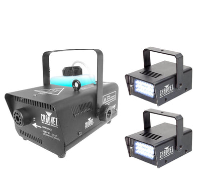 NEW (2) CHAUVET CH-730 LED Mini Strobe Lights + Hurricane H901 Fog/Smoke Machine