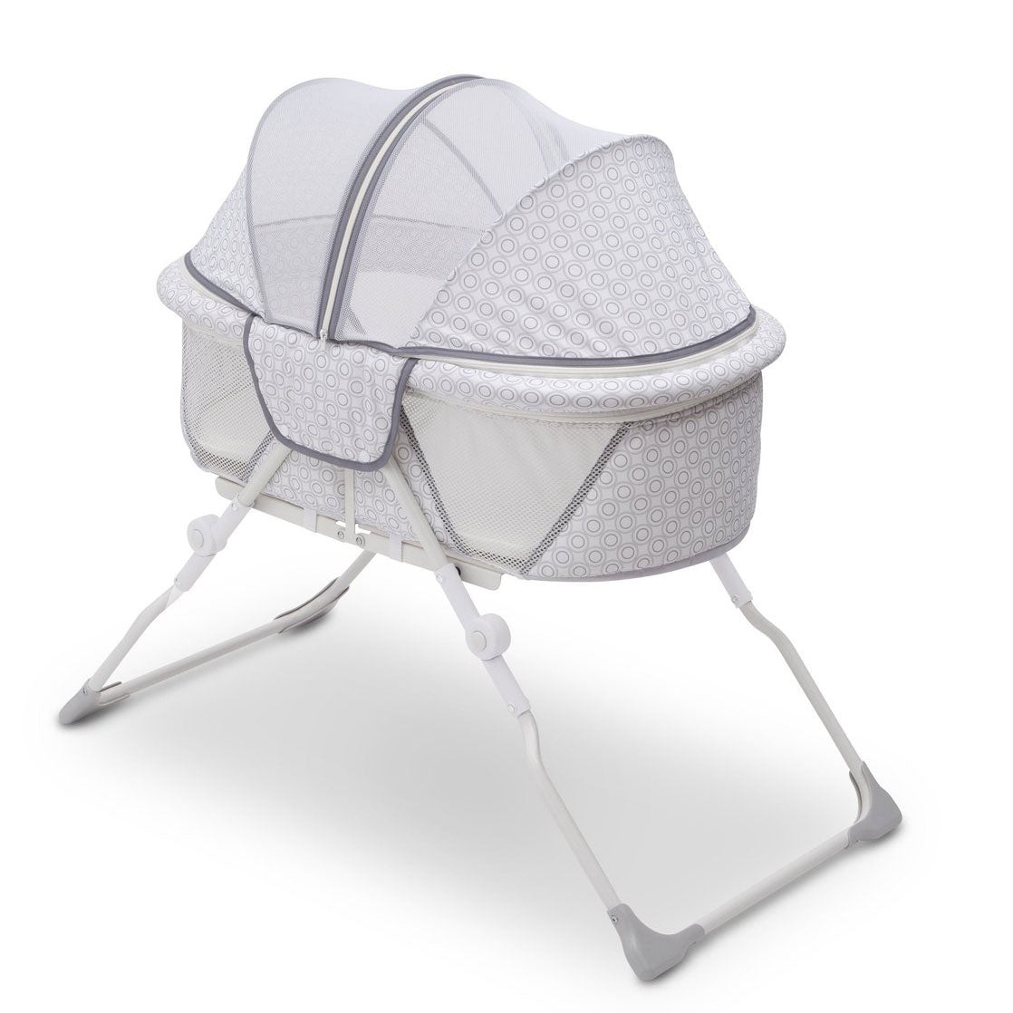 Delta Children 2284 EZ Fold Ultra Compact Travel Newborn Bassinet, Inner Circle - VMInnovations