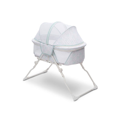 Delta Children EZ Fold Ultra Compact Travel Bassinet Baby Crib, Mirage White - VMInnovations