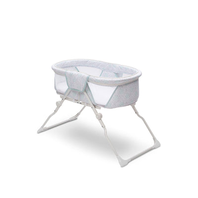 Delta Children EZ Fold Ultra Compact Travel Bassinet Baby Crib, Mirage White - VMInnovations