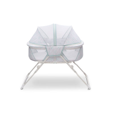 Delta Children EZ Fold Ultra Compact Travel Bassinet Baby Crib, Mirage White - VMInnovations