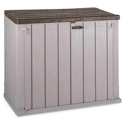 Toomax Stora Way All Weather Outdoor 6' x 3.5' Storage Shed Cabinet, Taupe Gray - VMInnovations