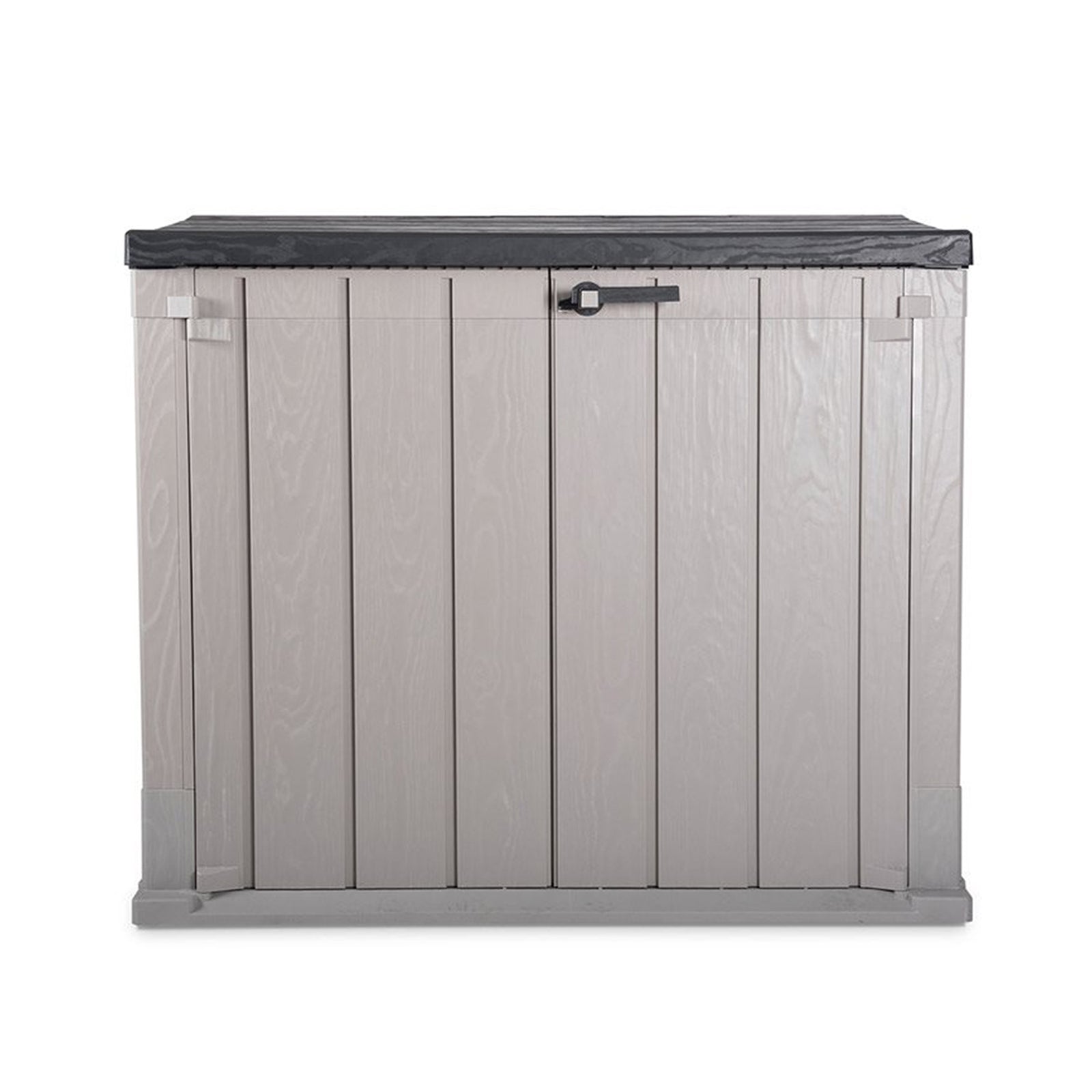 Toomax Stora Way All Weather Outdoor 6' x 3.5' Storage Shed Cabinet, Taupe Gray - VMInnovations