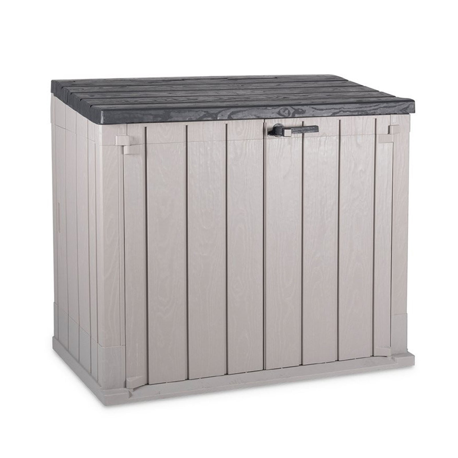 Toomax Stora Way All Weather Outdoor 6' x 3.5' Storage Shed Cabinet, Taupe Gray - VMInnovations