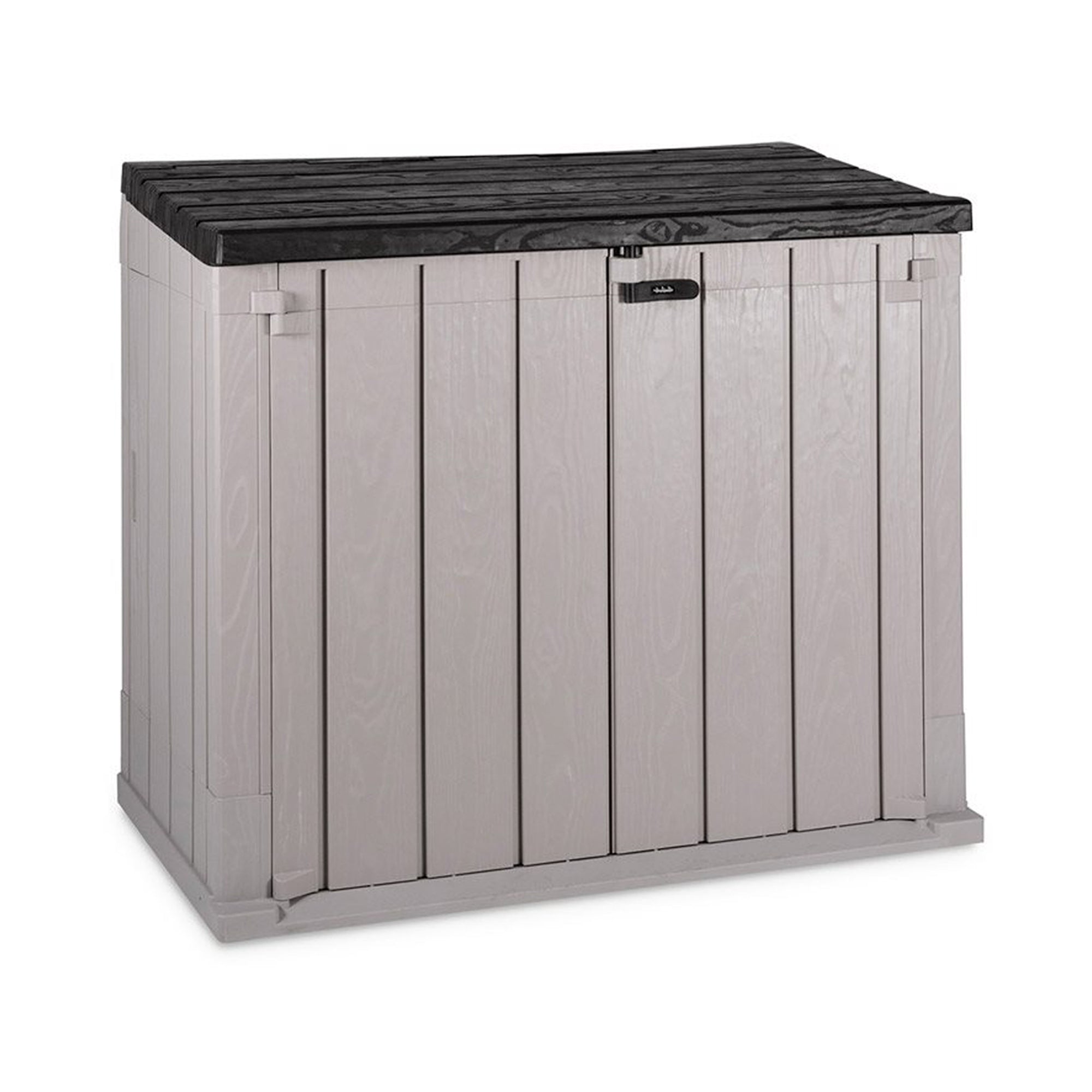 Toomax Stora Way All Weather Outdoor XL 7' x 3.5' Storage Shed Cabinet, Taupe - VMInnovations