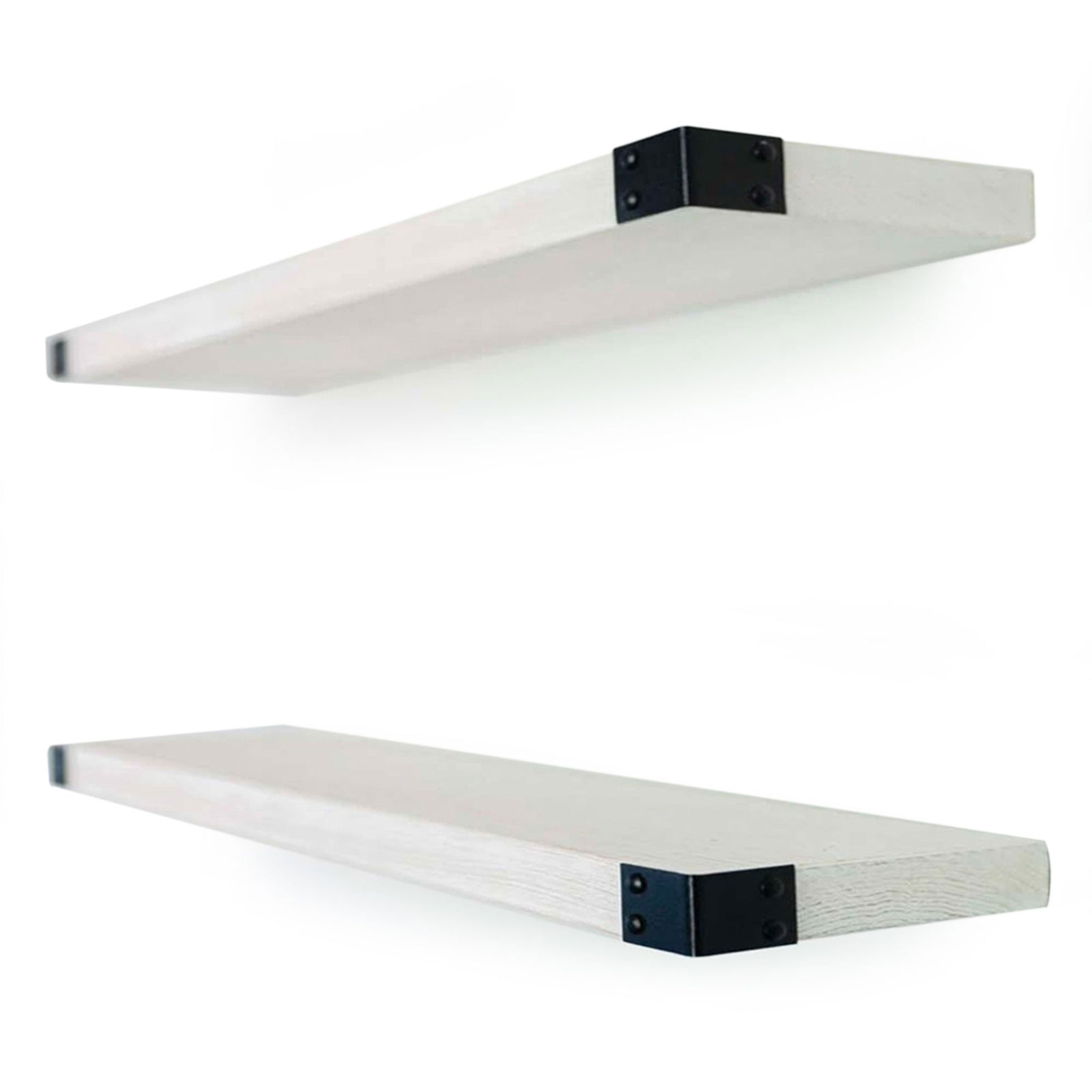 Willow & Grace Bryan 36" Floating Wood Wall Mount Shelves, White Set of 2 (Used) - VMInnovations