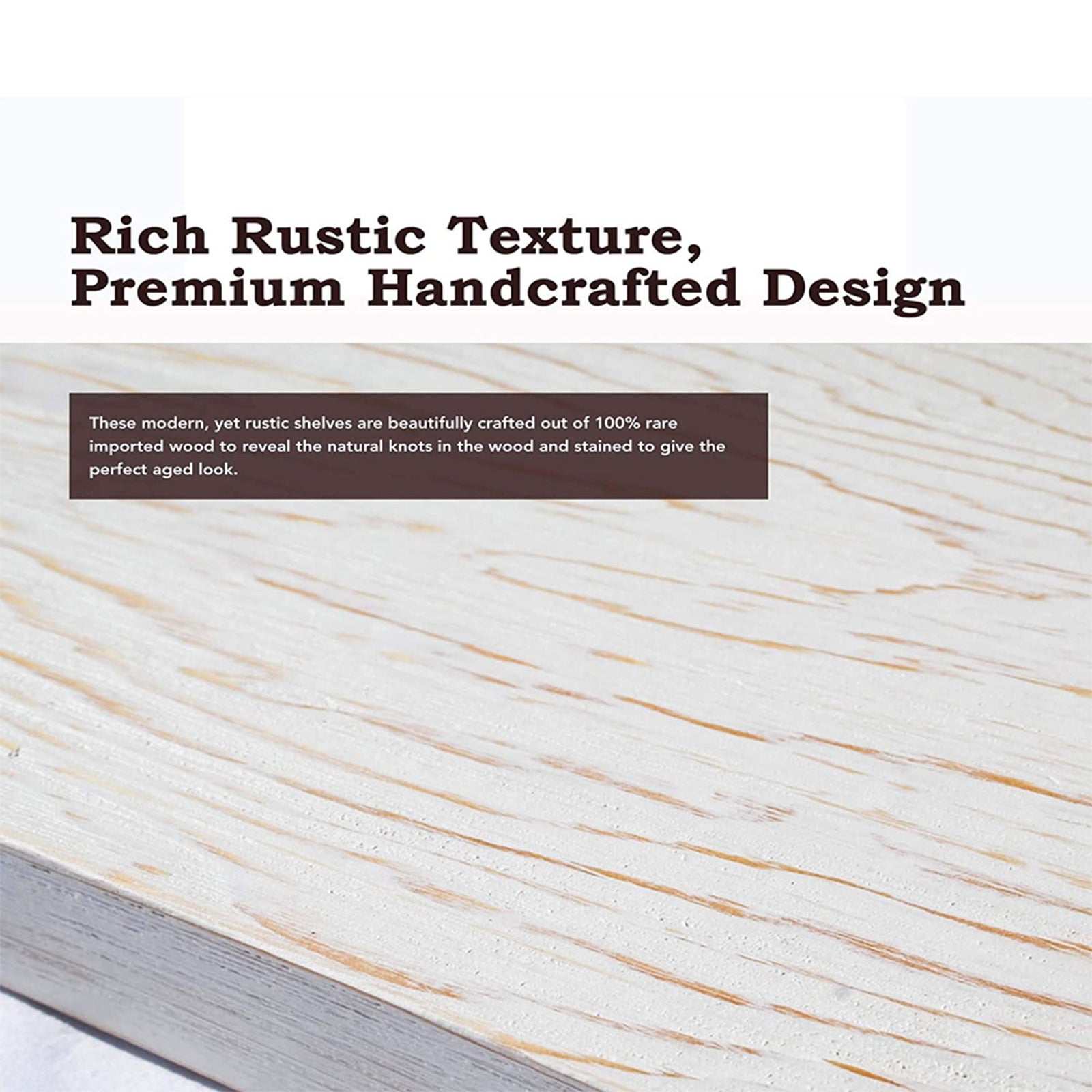 Willow & Grace Bryan 36" Floating Wood Wall Mount Shelves, White Set of 2 (Used) - VMInnovations