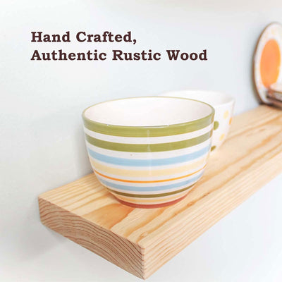 Willow & Grace Caro 24" Floating Wood Wall Mount Shelves, Set of 2 (Open Box) - VMInnovations