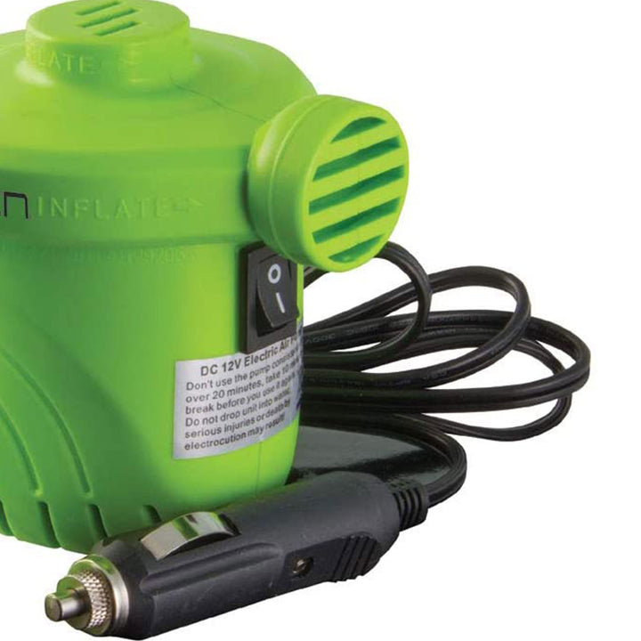 O'Brien 12V Electric Inflator & Deflator Pump w/3 Nozzles & 6 Ft Cord (Open Box) - VMInnovations
