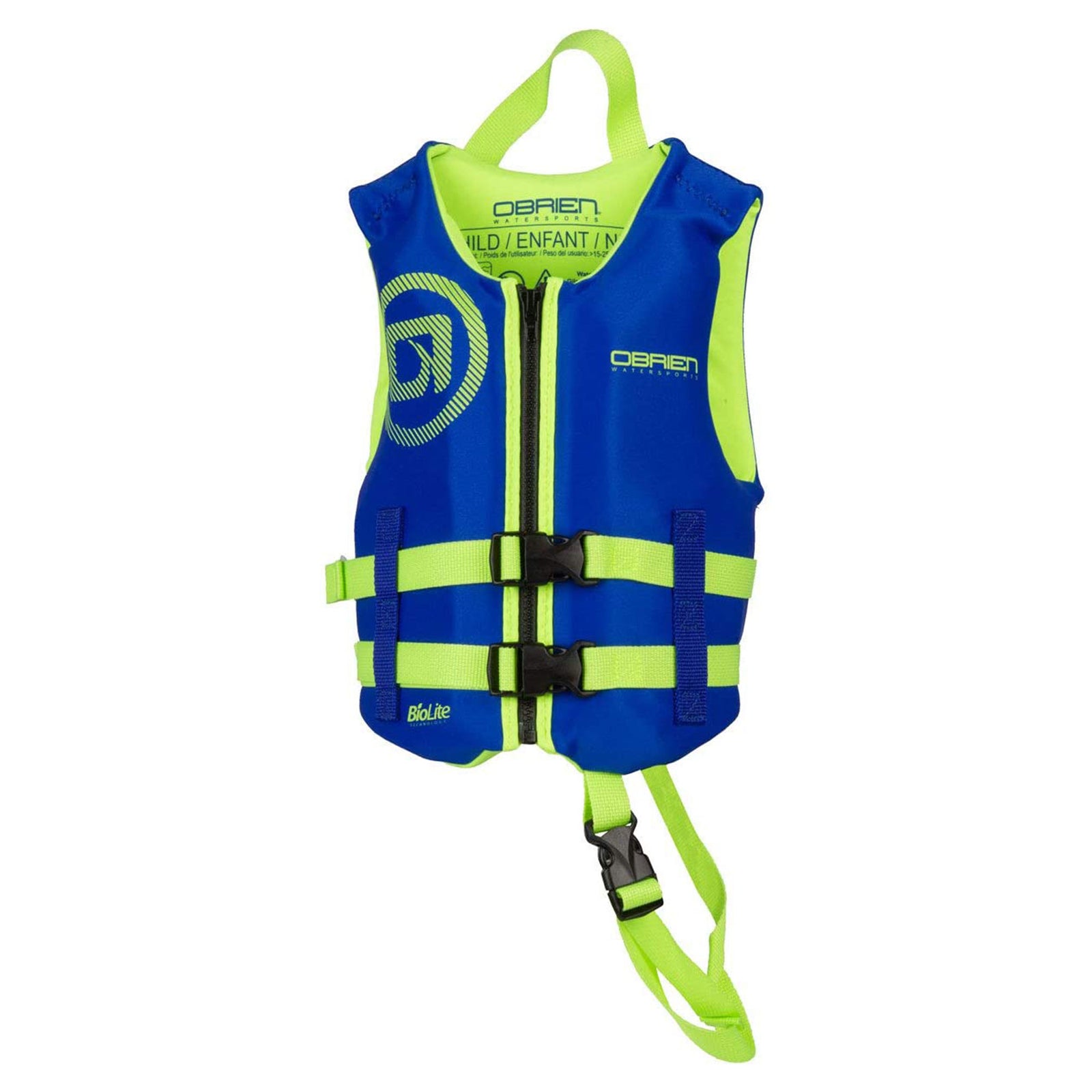 O'Brien Traditional Neoprene Life Jacket for Small Children 33-55 Pounds, Blue - VMInnovations
